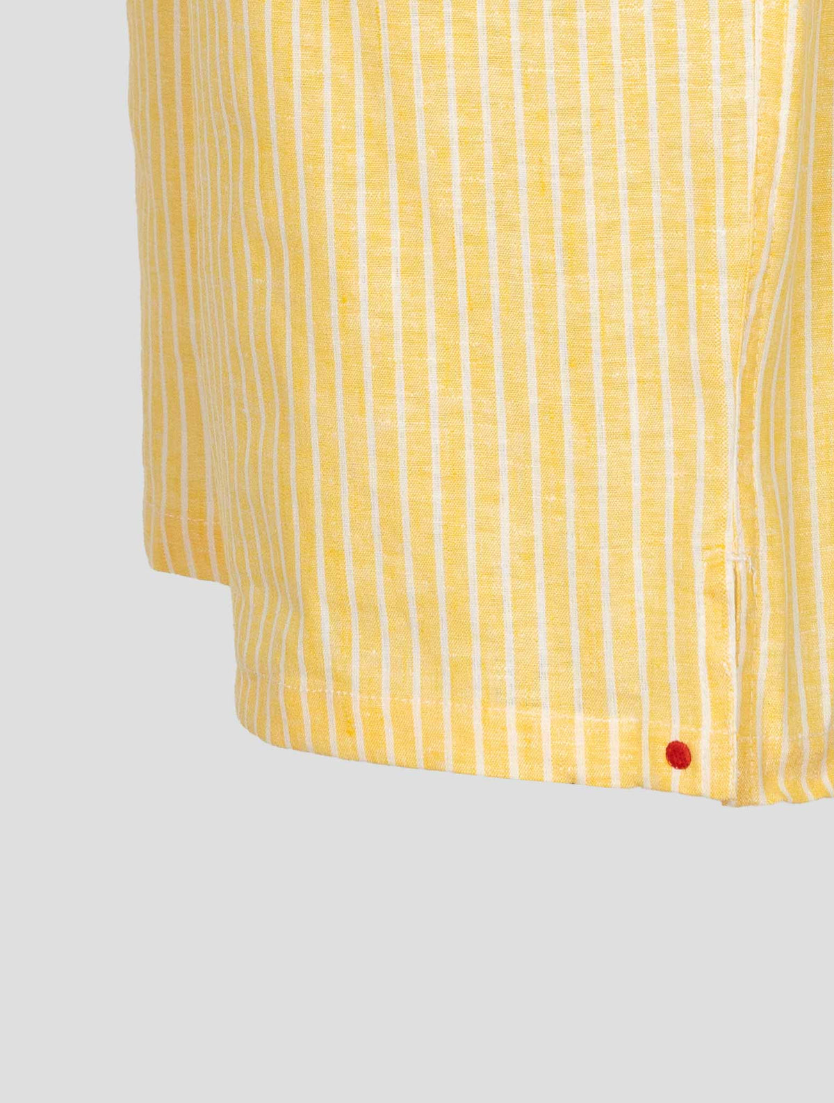 Kiton Yellow White Linen Pl Ea Short Pants KJY38 4