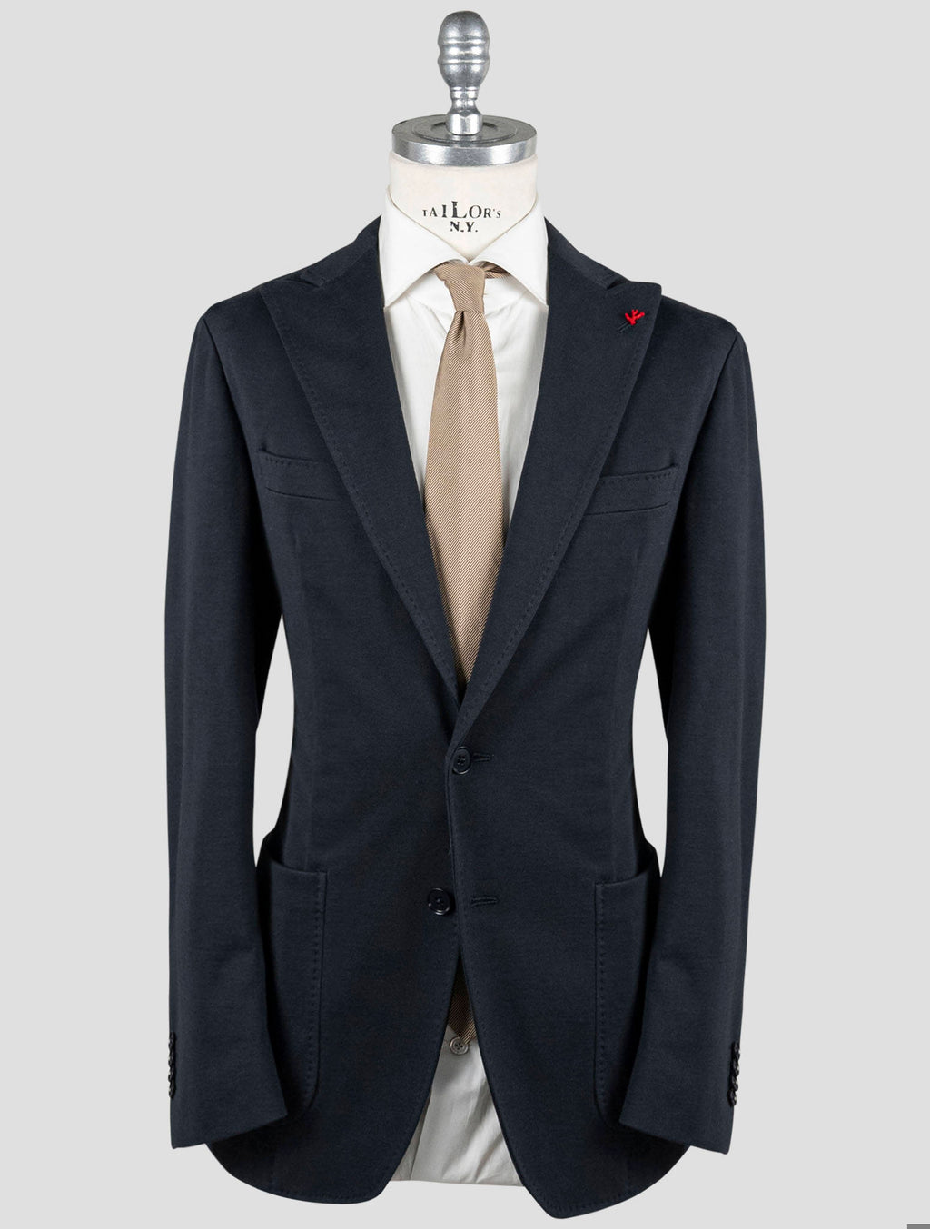 Isaia Blue Cotton Wool Suit 1