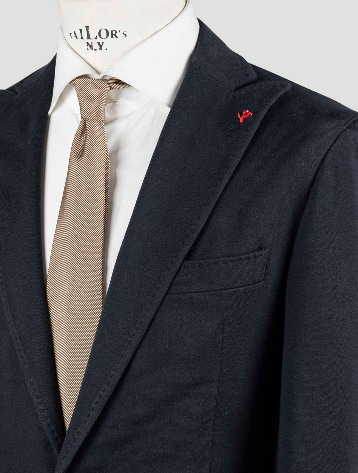 Isaia Blue Cotton Wool Suit 5