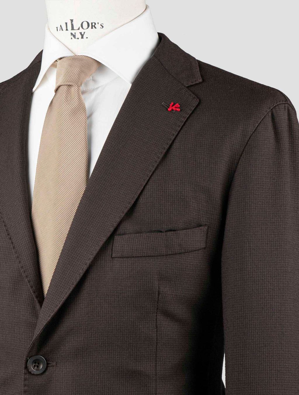 Isaia Brown Virgin Wool Blazer 4