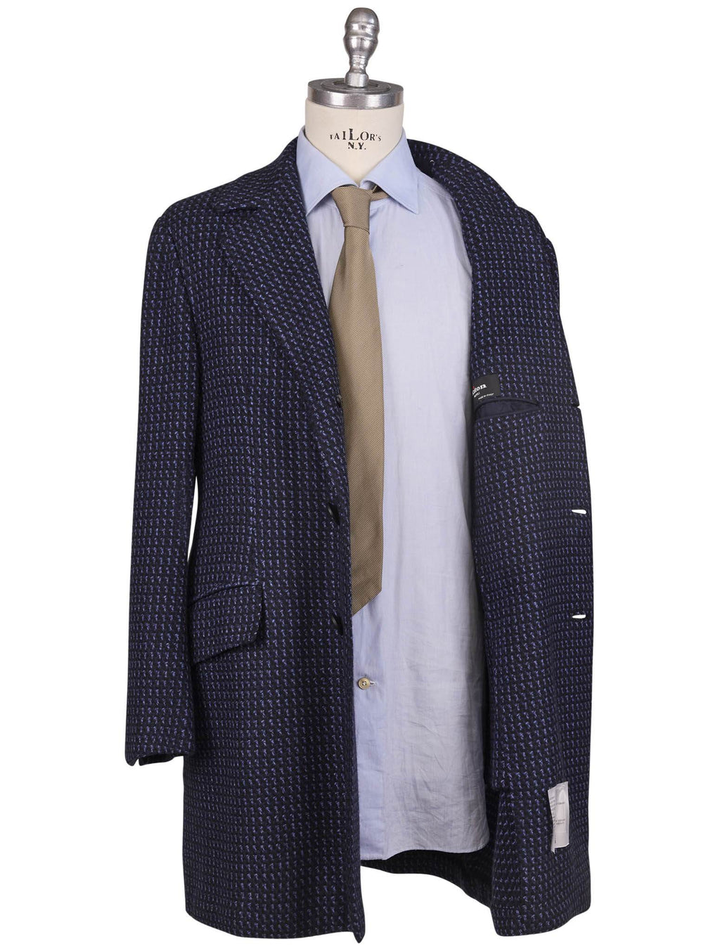 Kiton Blue Cashmere Overcoat 6