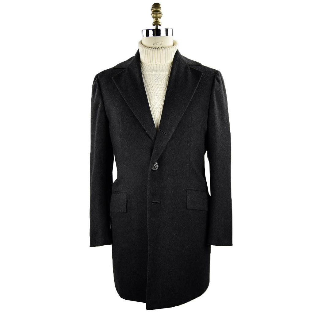 KITON Dark Grey Cashmere Overcoat 1