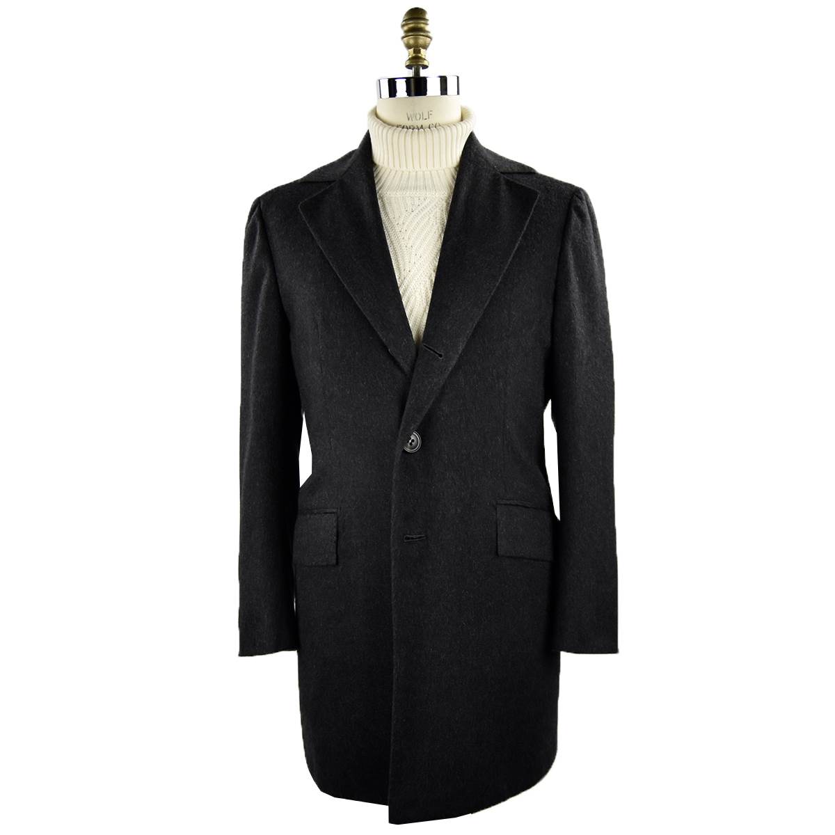 KITON Dark Grey Cashmere Overcoat 1