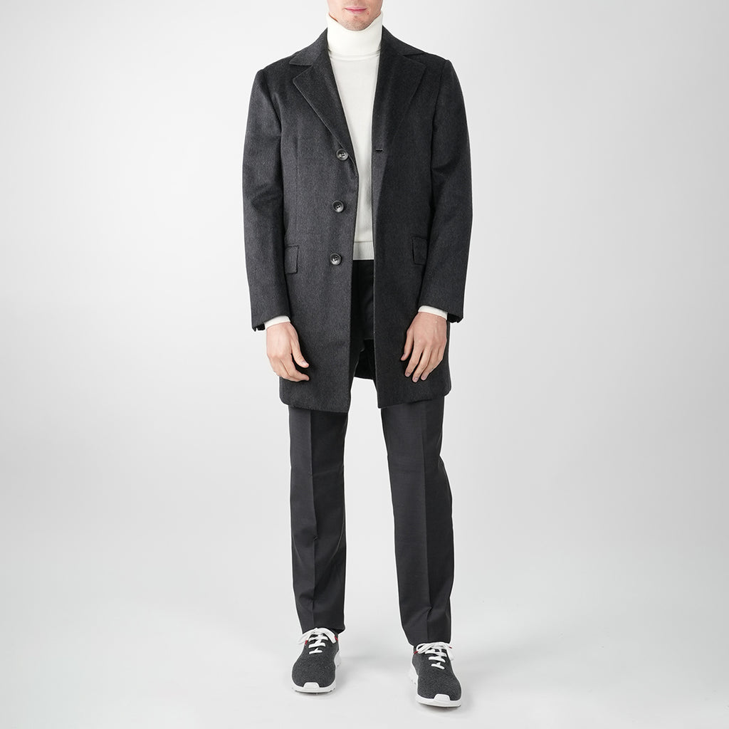 KITON Dark Grey Cashmere Overcoat 2