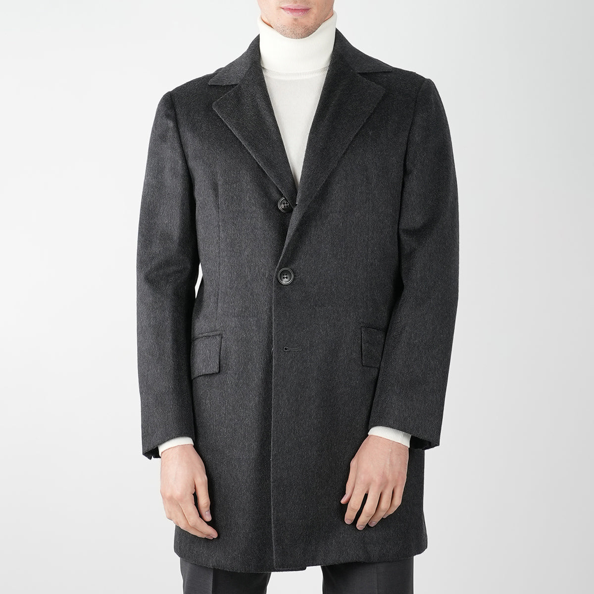 KITON Dark Grey Cashmere Overcoat 3