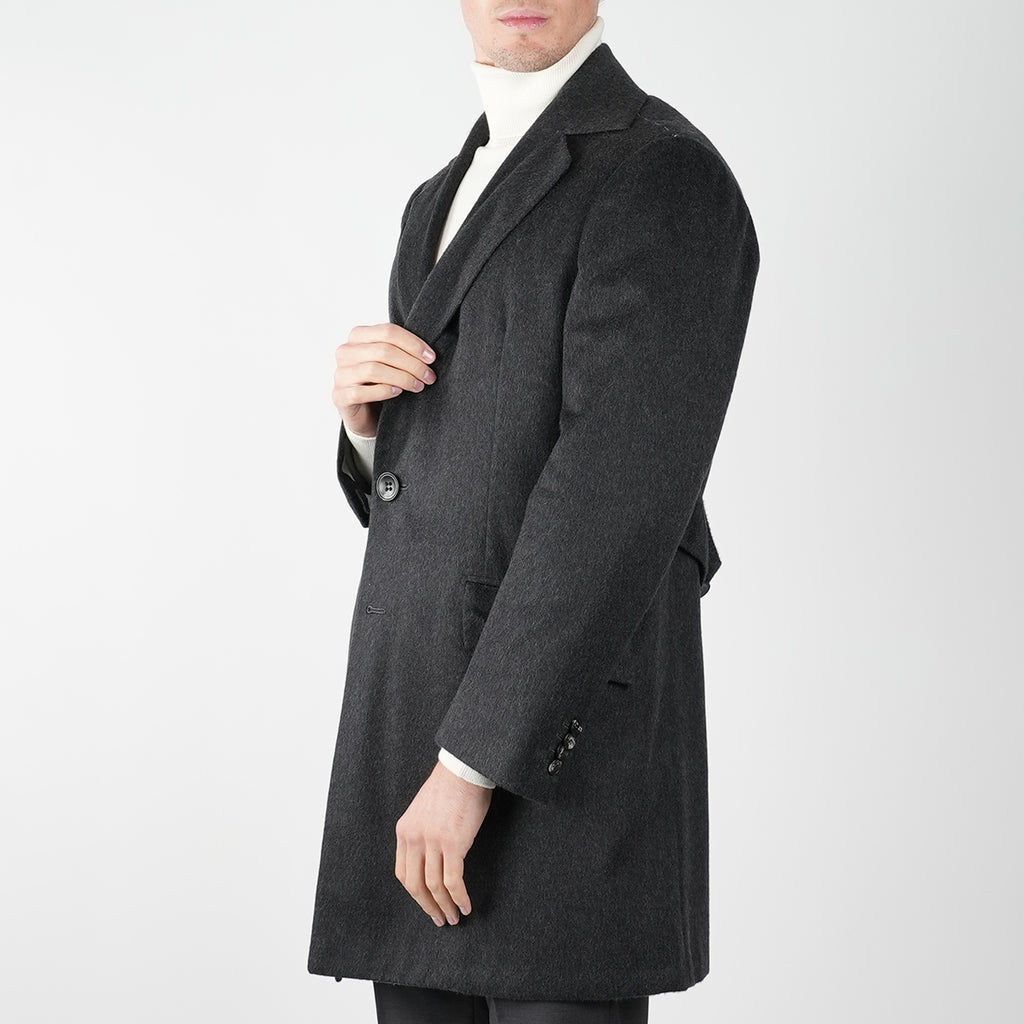 KITON Dark Grey Cashmere Overcoat 4