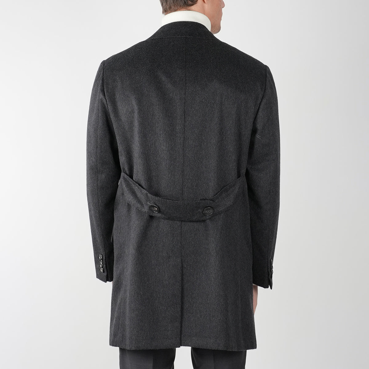 KITON Dark Grey Cashmere Overcoat 6