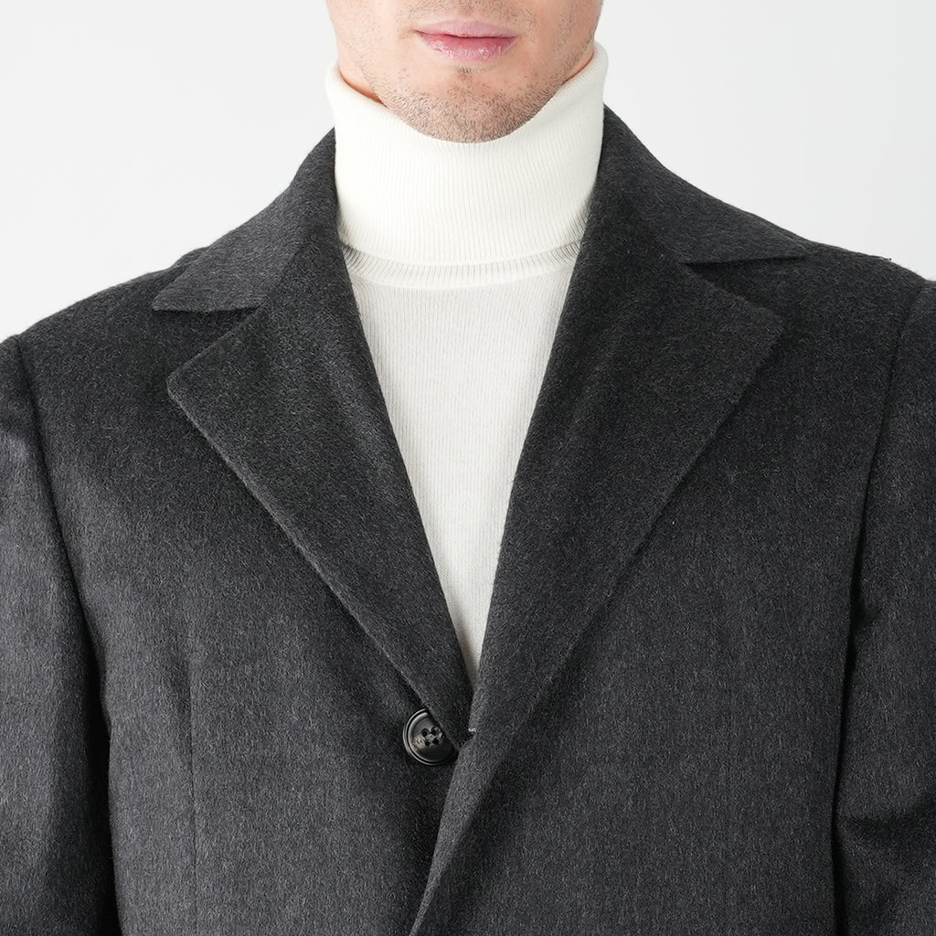 KITON Dark Grey Cashmere Overcoat 7