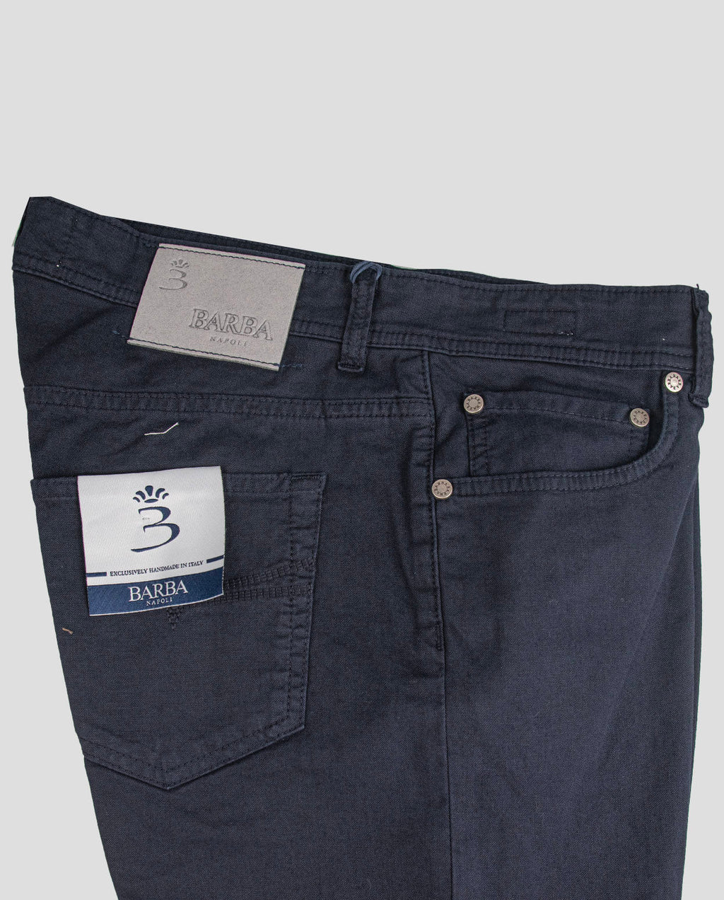 Barba Napoli Dark Blue Cotton Lycra Jeans 3