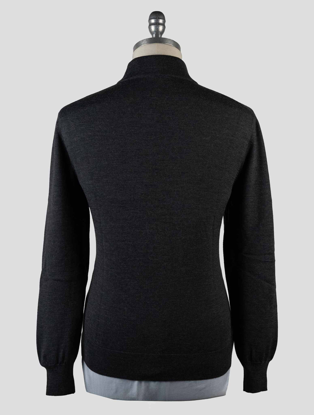 Gran Sasso Dark Gray Virgin Wool Sweater Half Neck 3