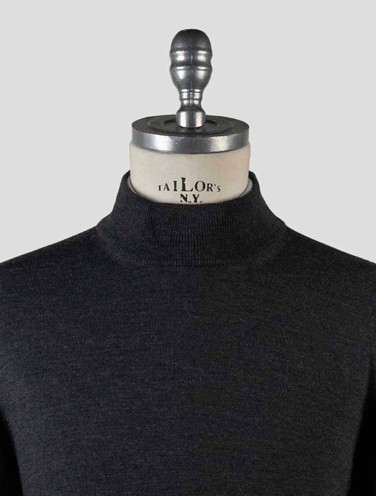 Gran Sasso Dark Gray Virgin Wool Sweater Half Neck 5