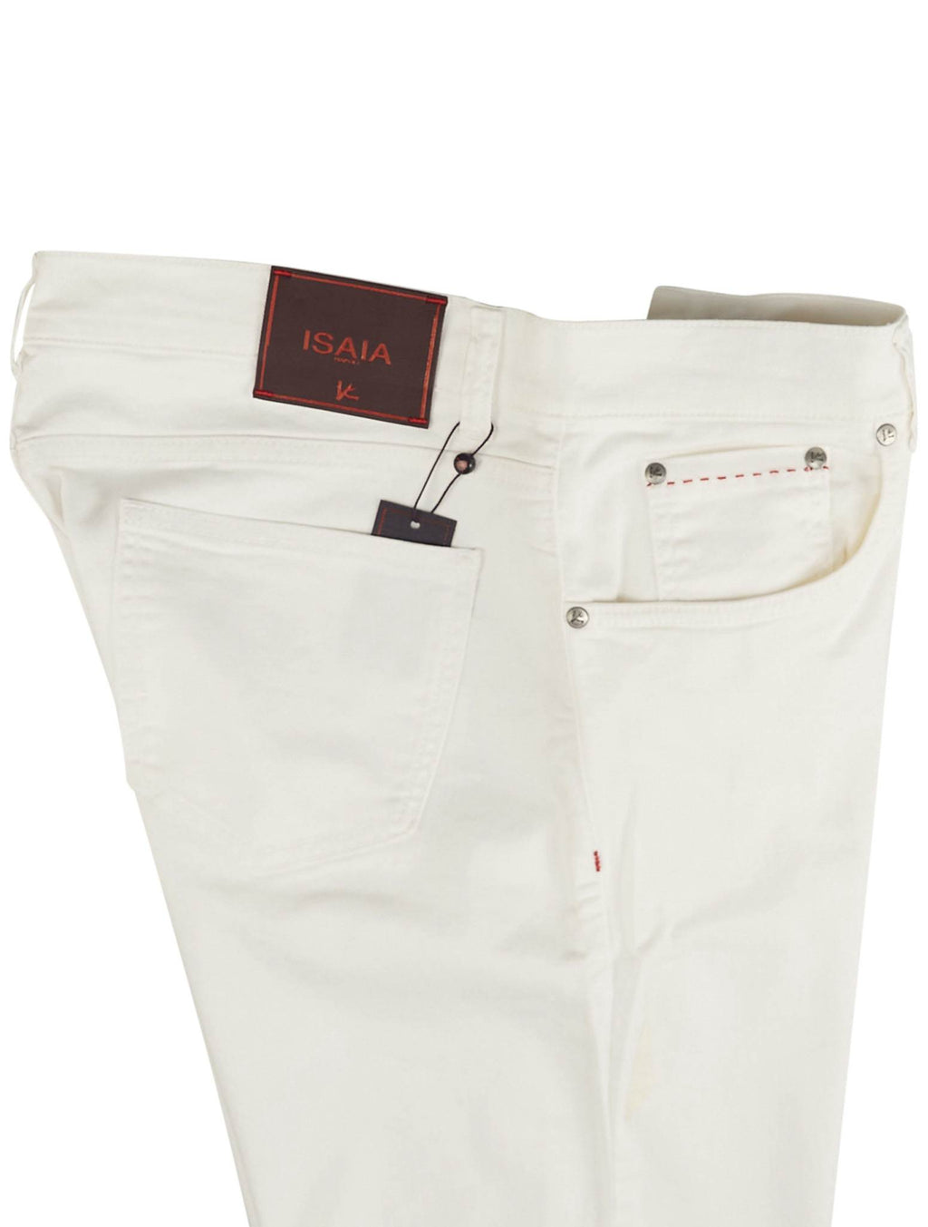 Isaia White Cotton Ea Jeans 3