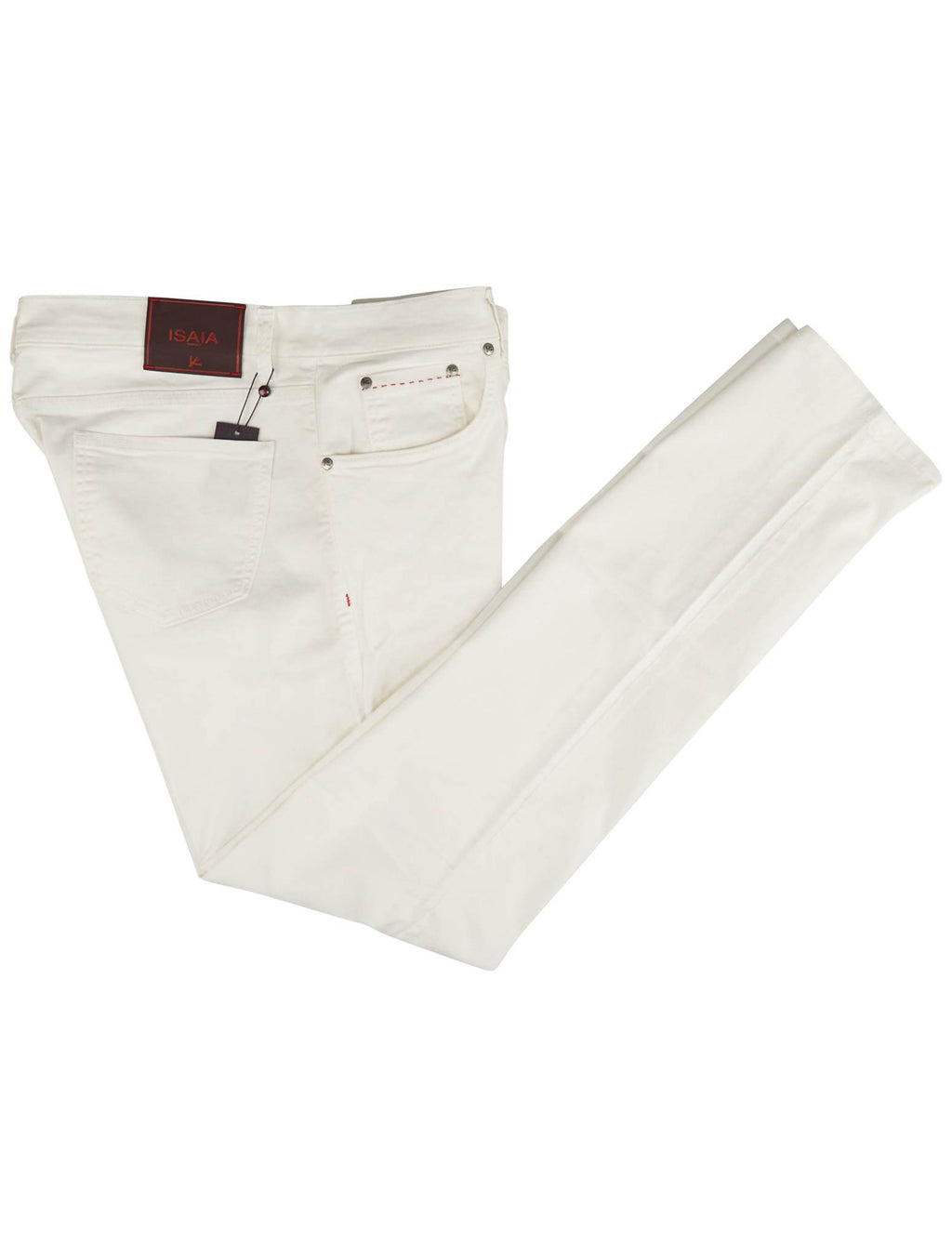 Isaia White Cotton Ea Jeans 4