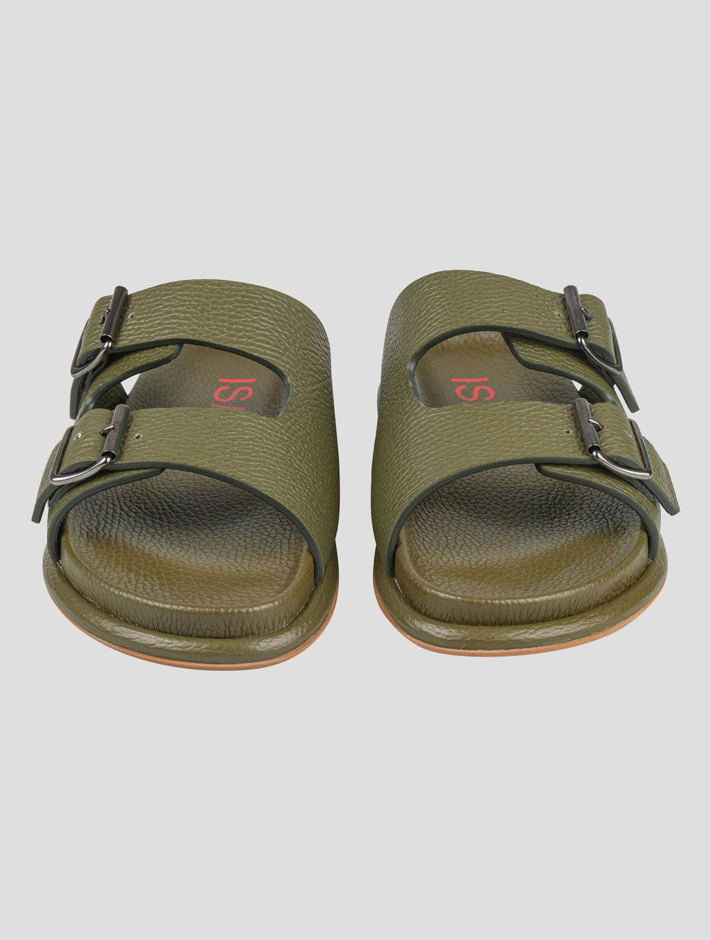 Isaia Green Leather Sandals 2