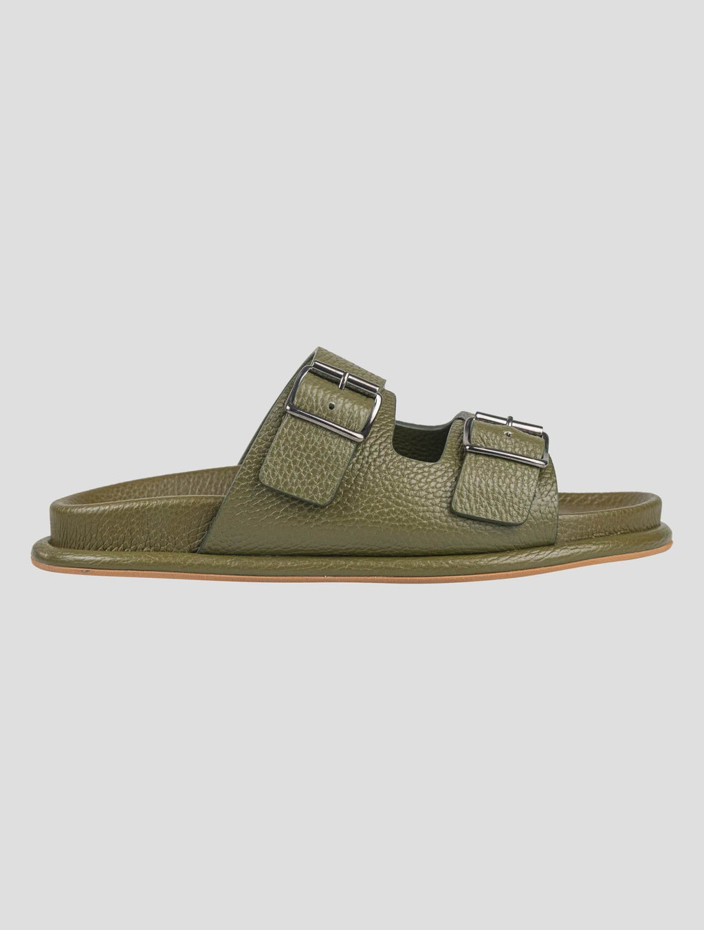 Isaia Green Leather Sandals 4
