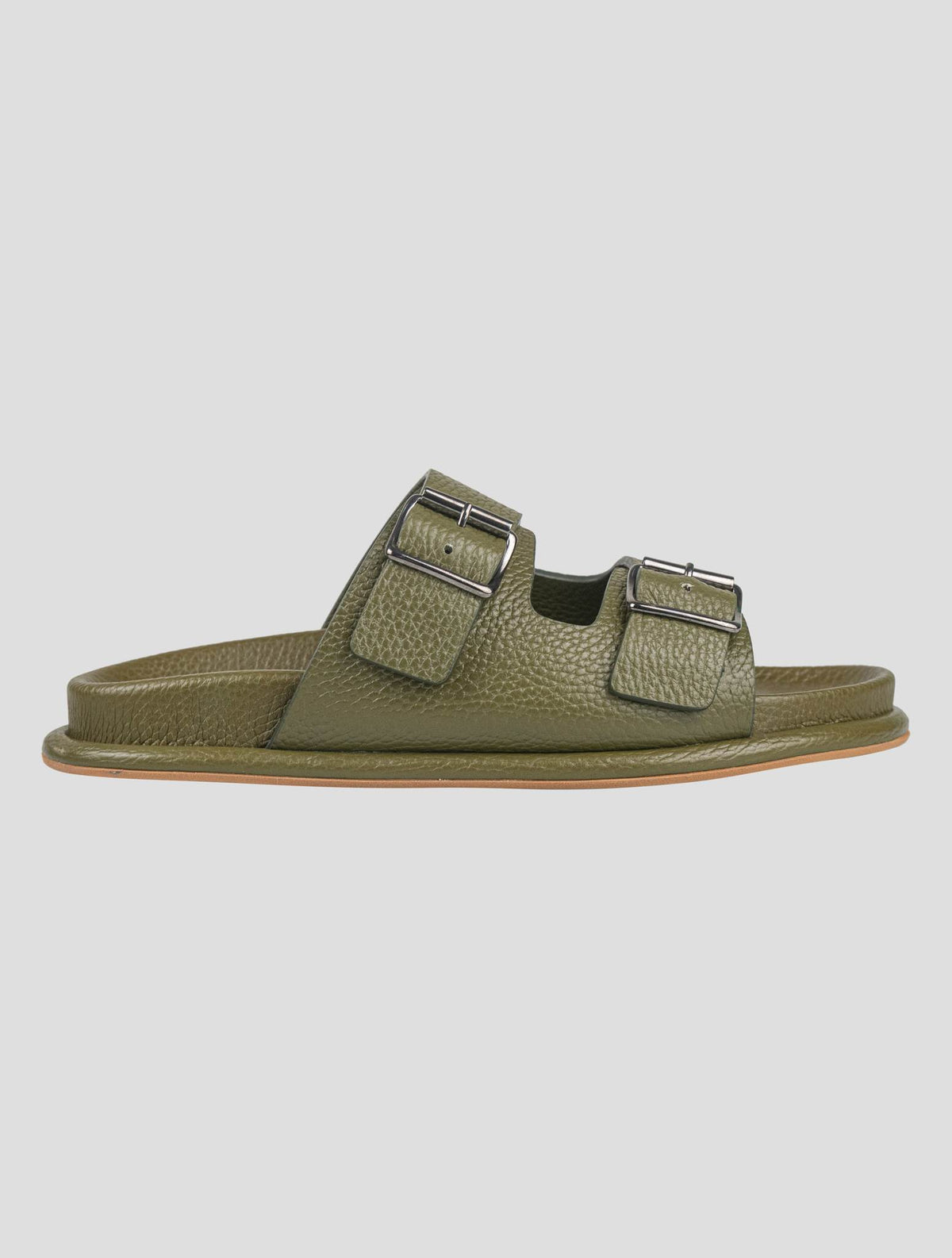 Isaia Green Leather Sandals 4