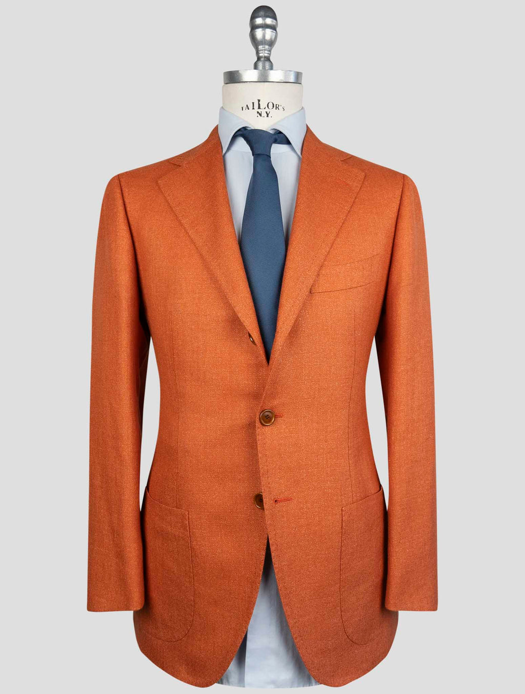 Cesare Attolini Orange Wool Linen Blazer 1