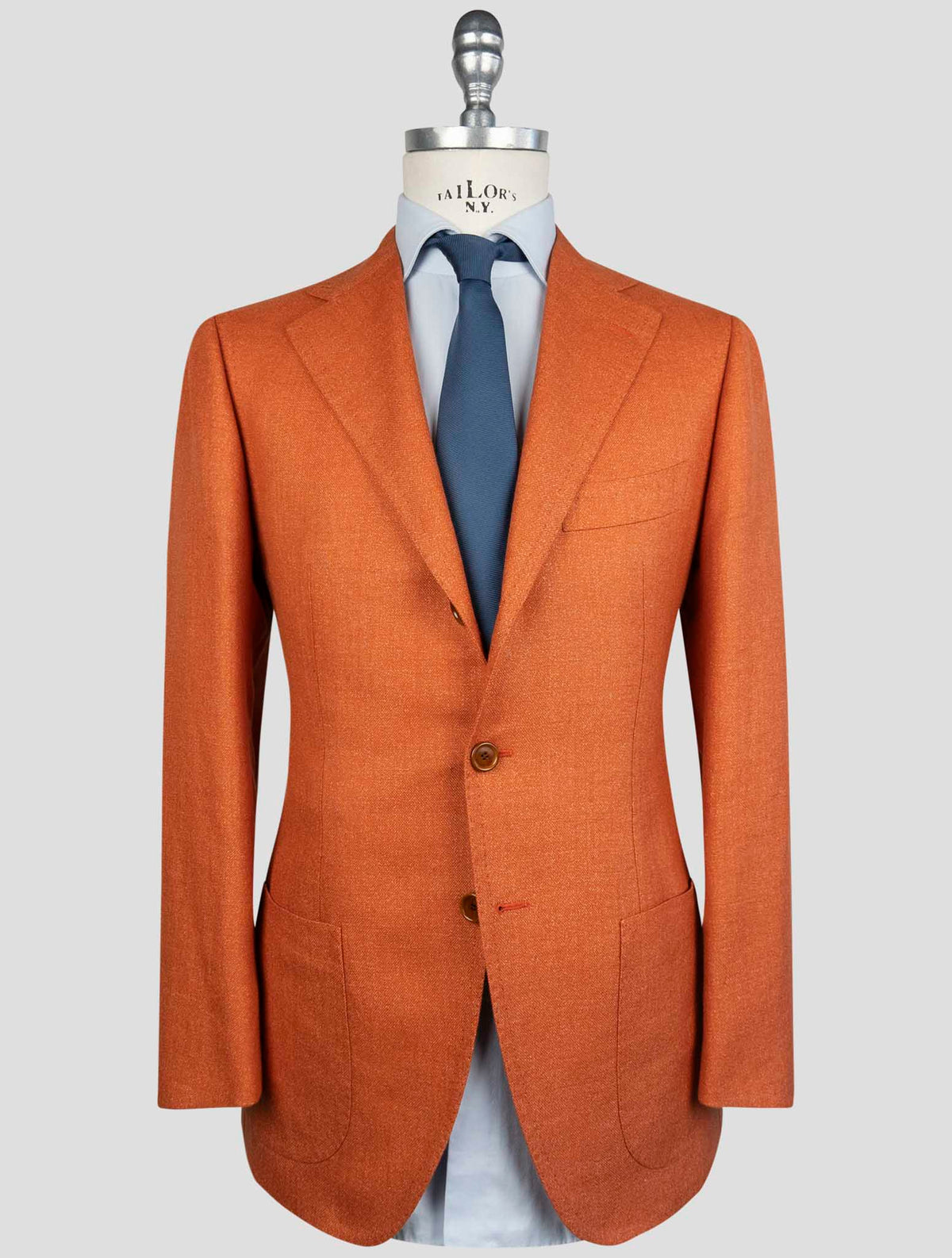 Cesare Attolini Orange Wool Linen Blazer 1