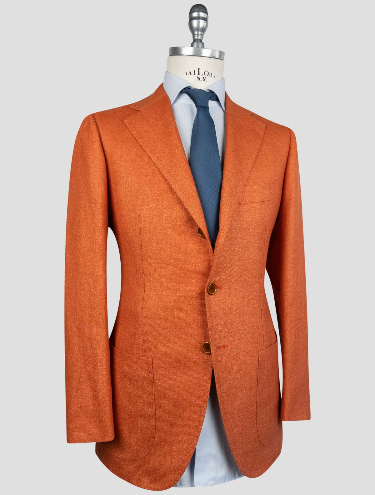 Cesare Attolini Orange Wool Linen Blazer 2