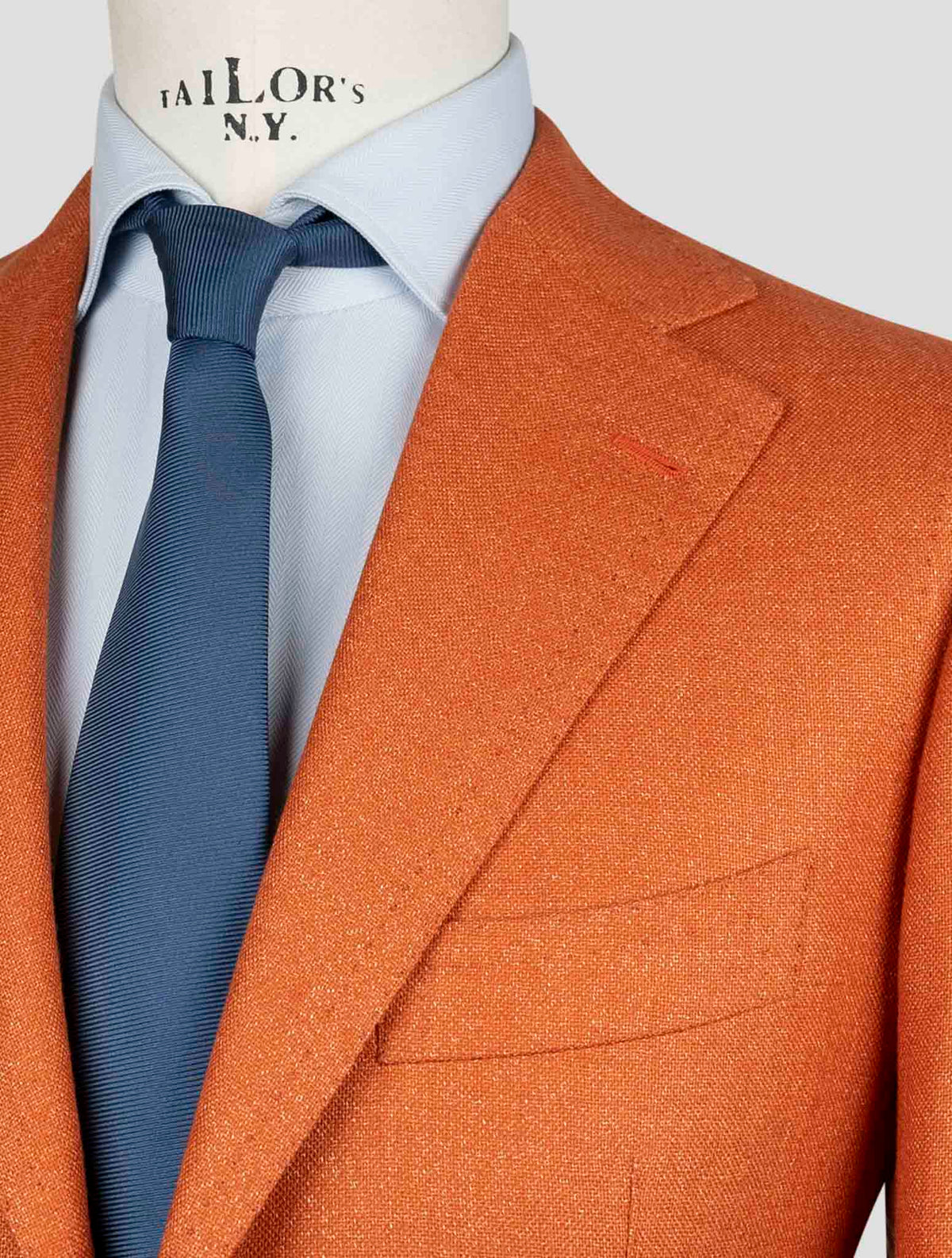 Cesare Attolini Orange Wool Linen Blazer 4