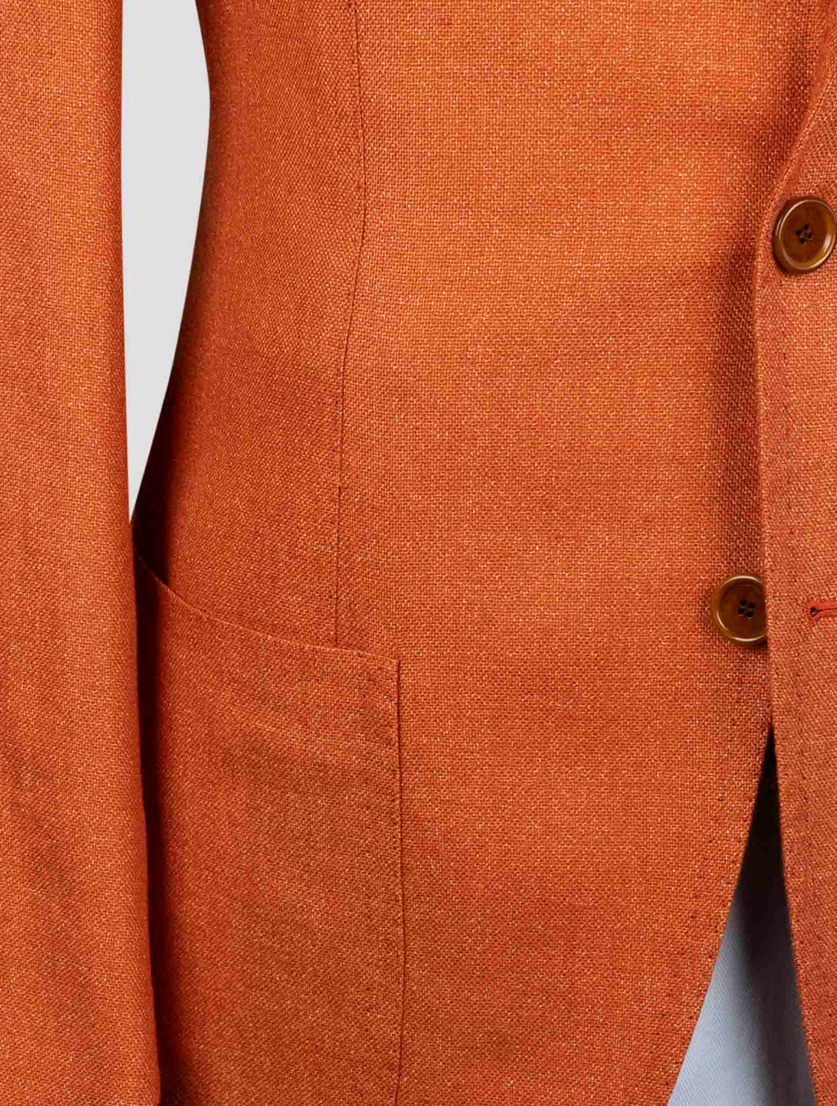 Cesare Attolini Orange Wool Linen Blazer 5