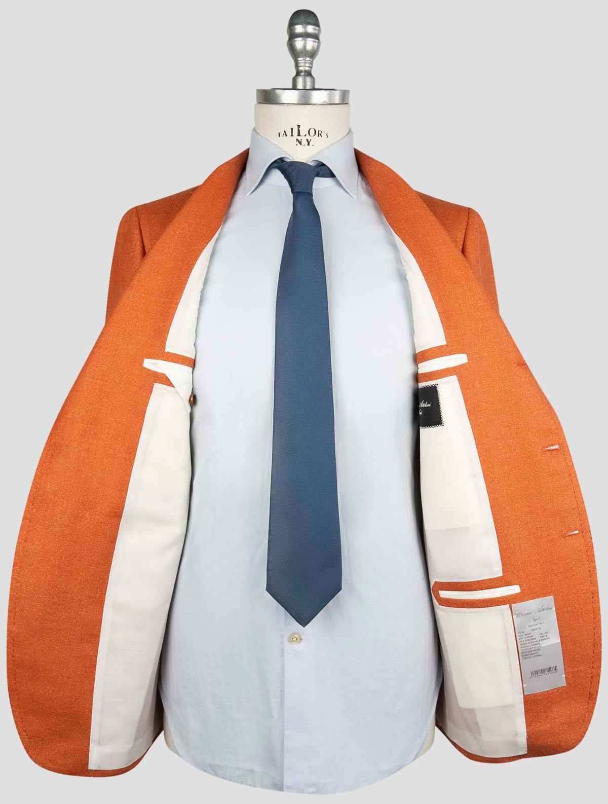Cesare Attolini Orange Wool Linen Blazer 6