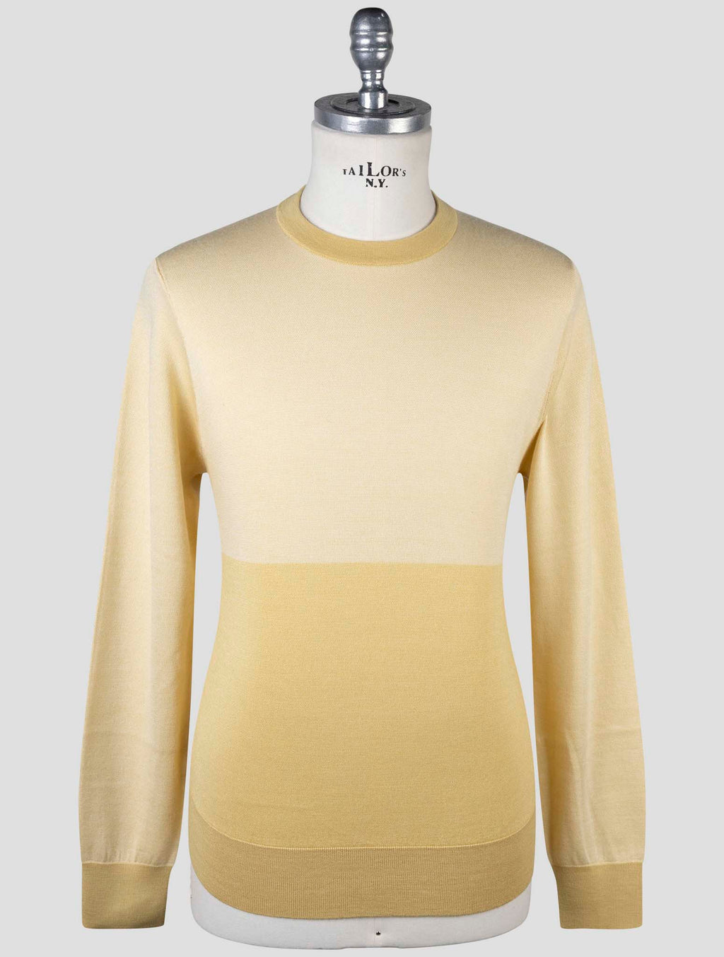 Cesare Attolini Yellow Cashmere Silk Sweater Crewneck 1