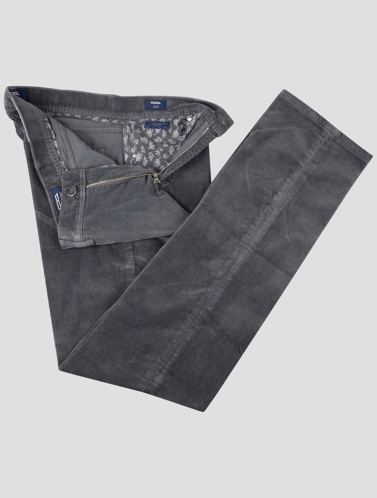Cesare Attolini Gray Cotton Cashmere Ea Velvet Jeans 2