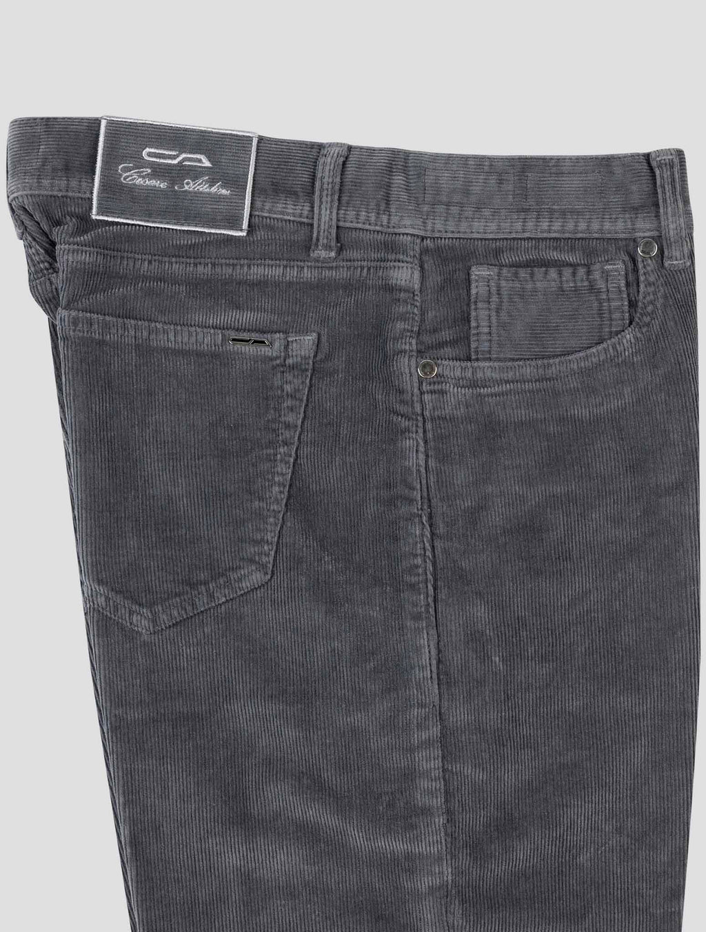 Cesare Attolini Gray Cotton Cashmere Ea Velvet Jeans 3