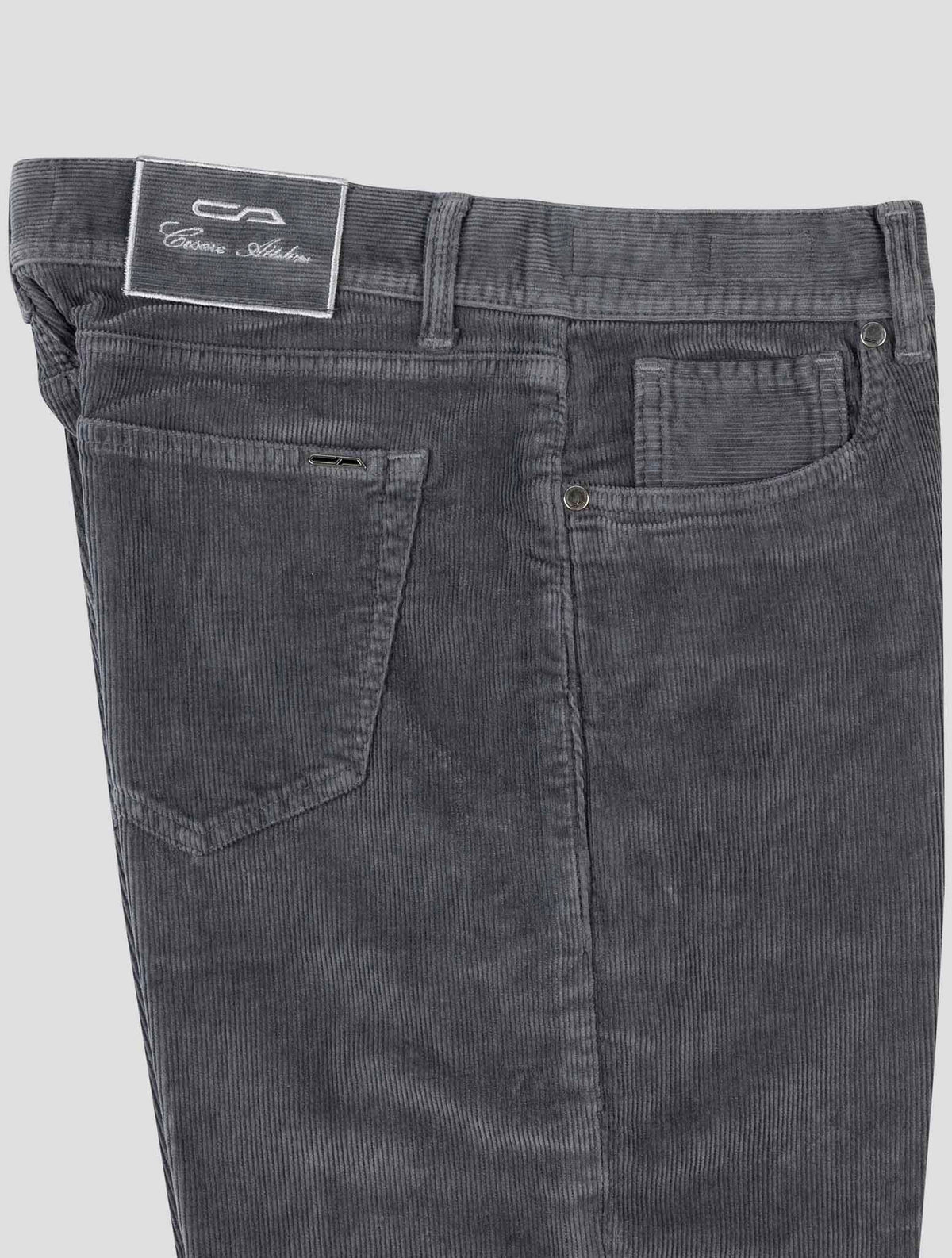 Cesare Attolini Gray Cotton Cashmere Ea Velvet Jeans 3