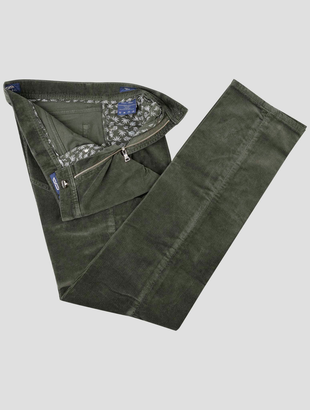Cesare Attolini Green Cotton Ea Velvet Jeans 2