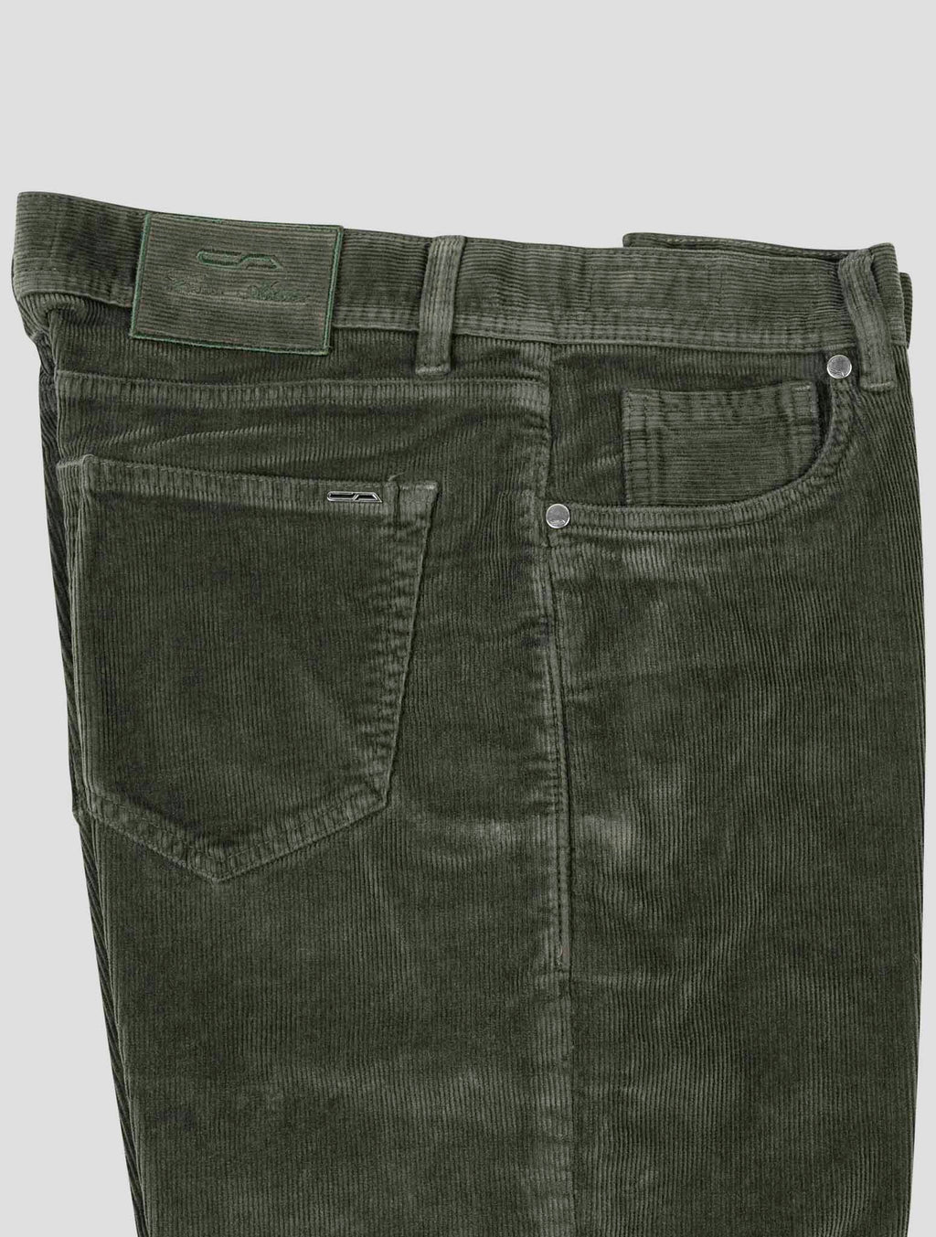 Cesare Attolini Green Cotton Ea Velvet Jeans 3