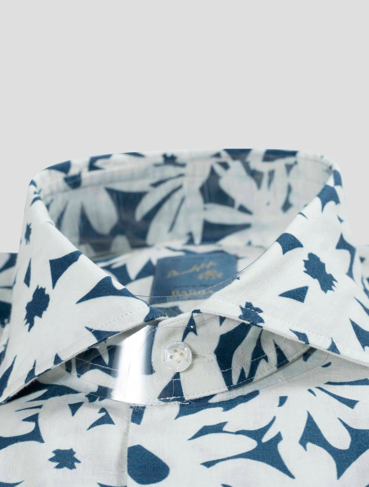 Barba Napoli Blue White Linen Cotton Shirt 2