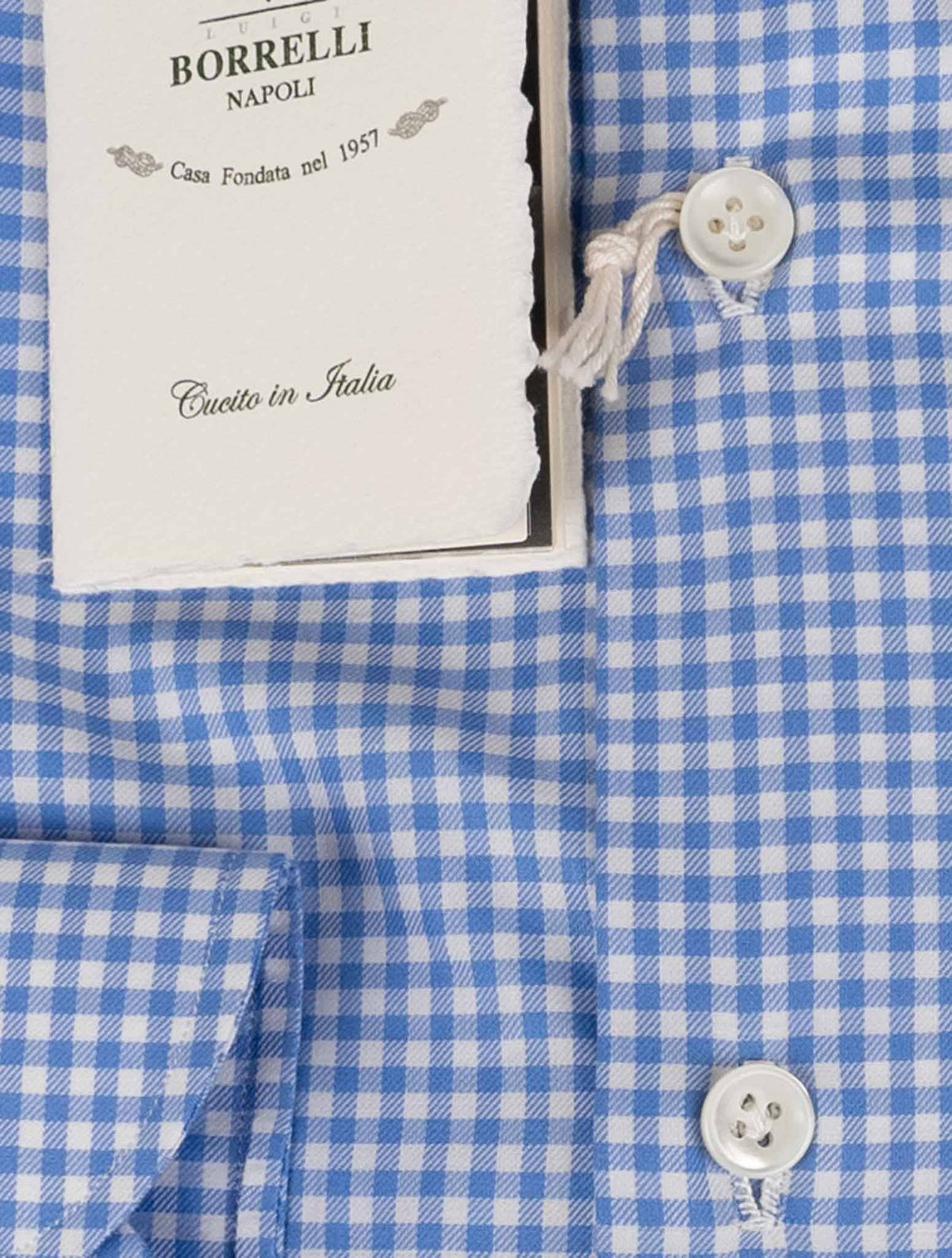 Luigi Borrelli Blue White Cotton Shirt 3