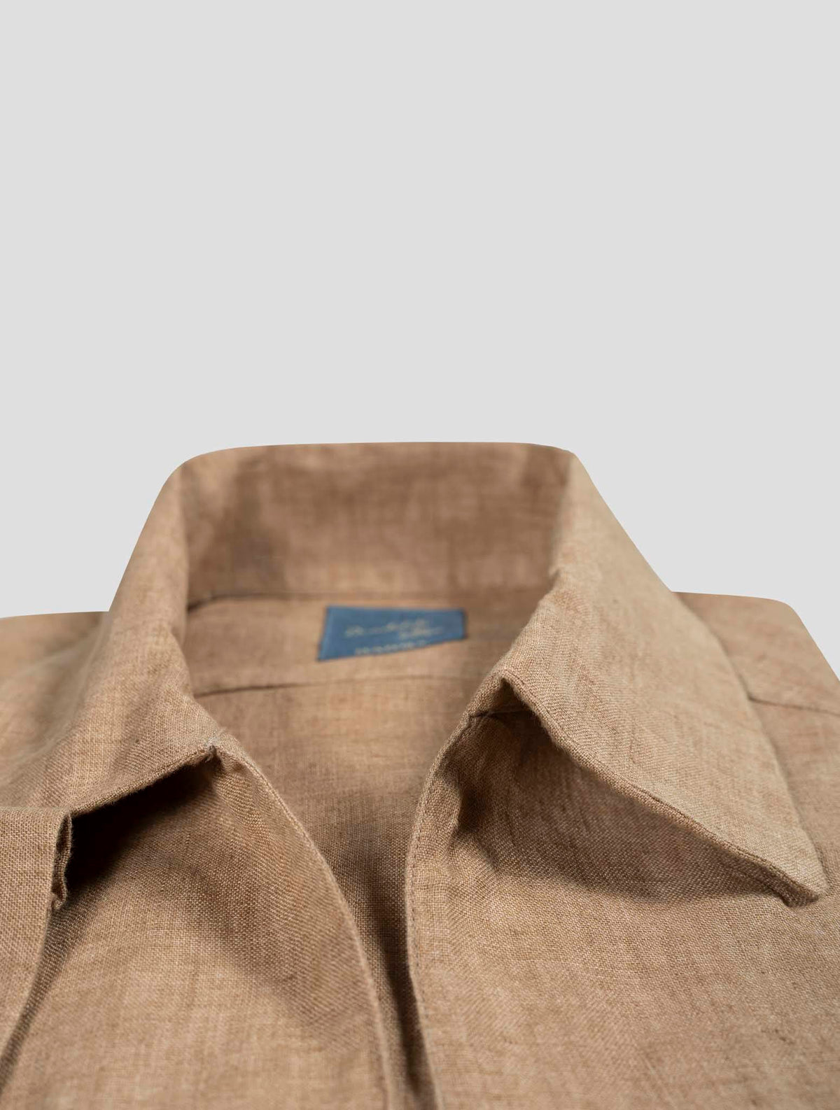 Barba Napoli Beige Linen Short Sleeve Polo Shirt 2