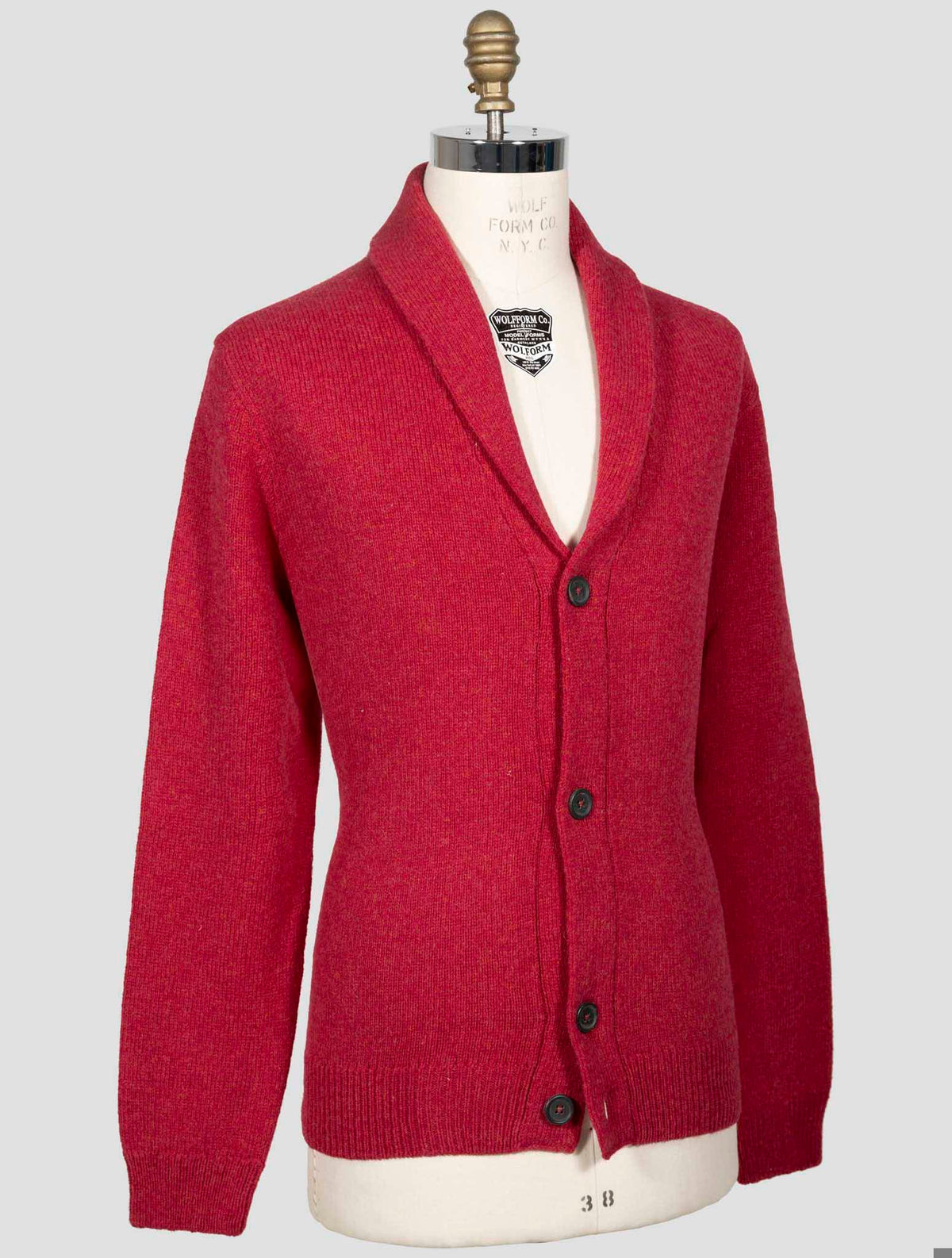 Fioroni Red Virgin Wool Cardigan 2