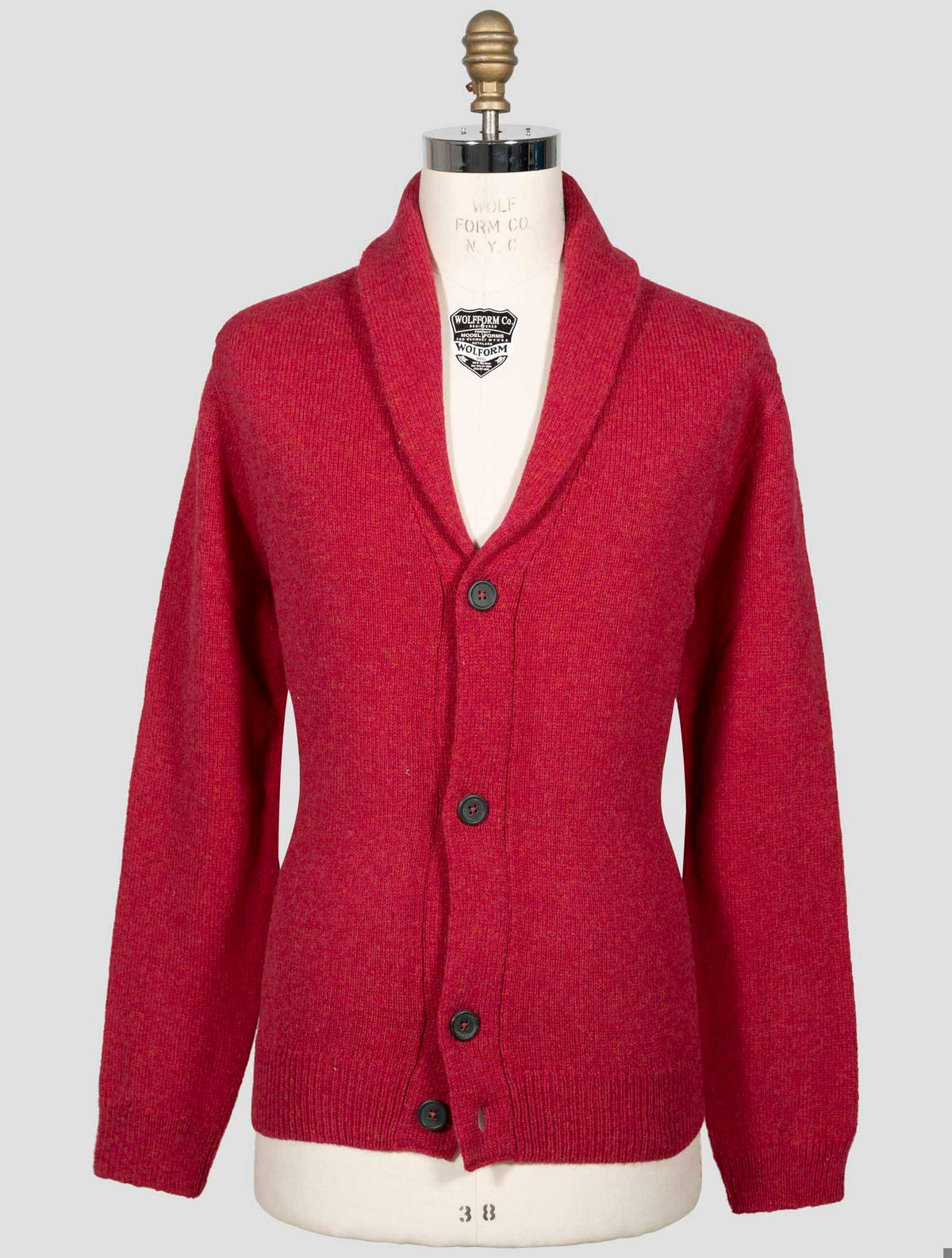 Fioroni Red Virgin Wool Cardigan 4