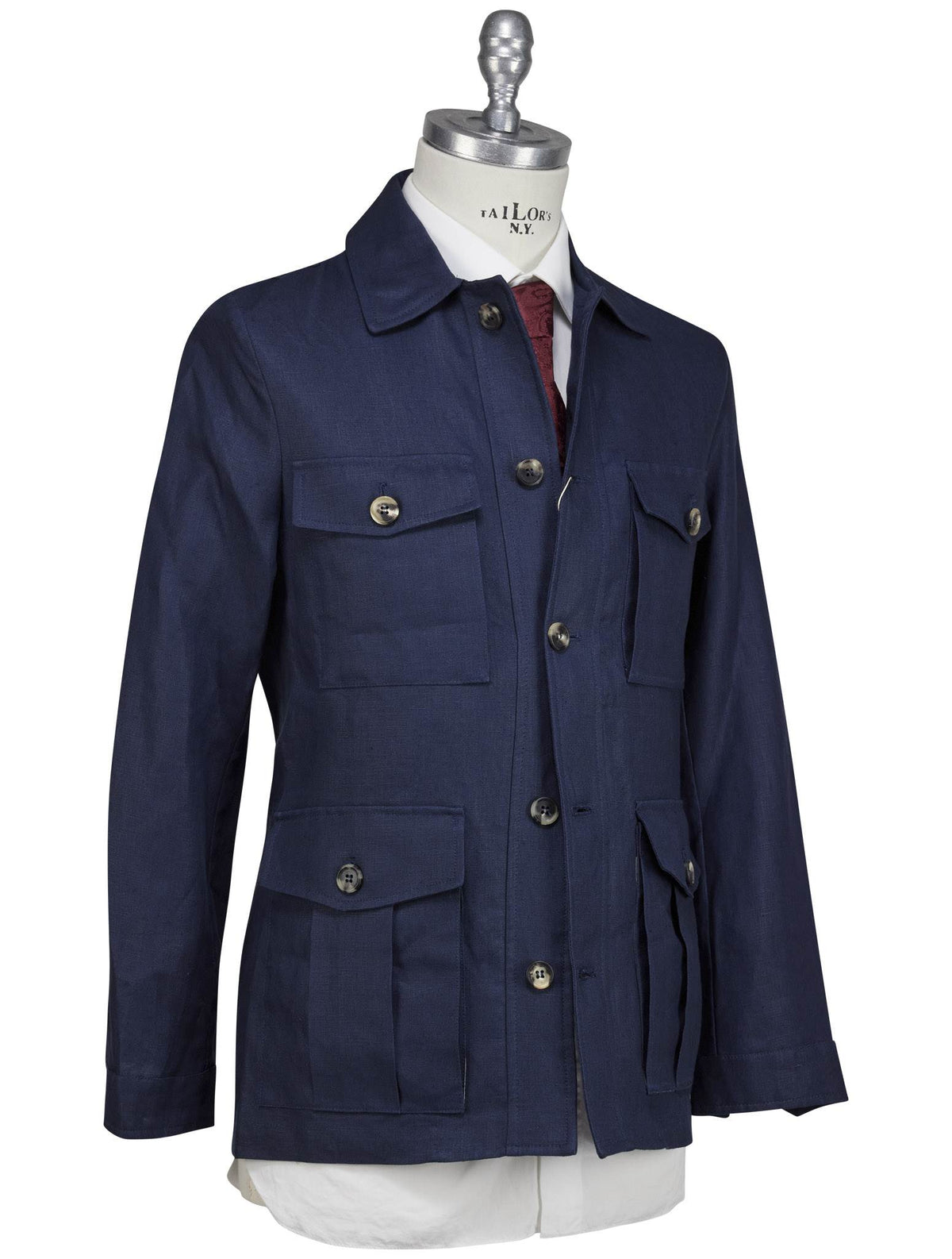Luigi Borrelli Blue Linen Coat 2