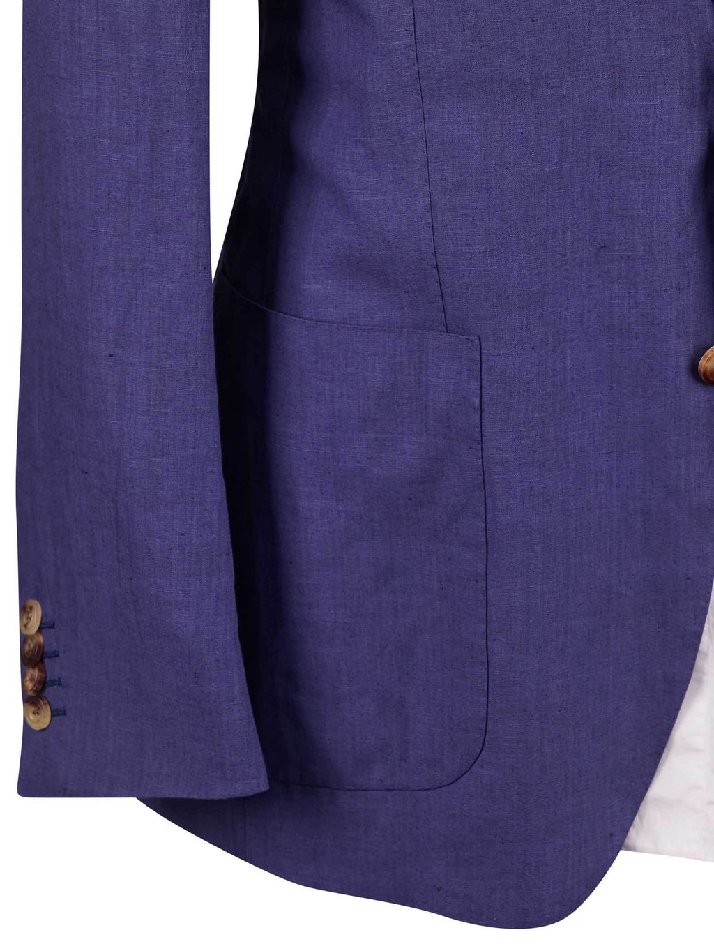 Kiton Blue Linen Short Pants Suit 4