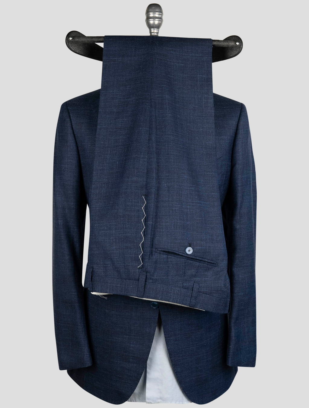 Cesare Attolini  Blue Wool  Silk Linen  Suit 4