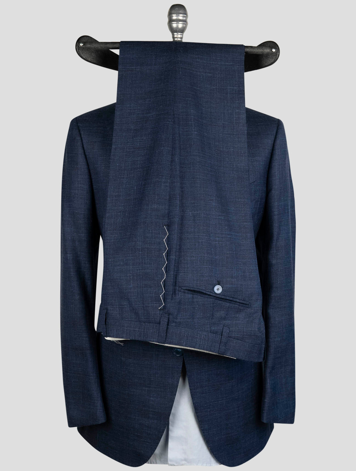 Cesare Attolini  Blue Wool  Silk Linen  Suit 4