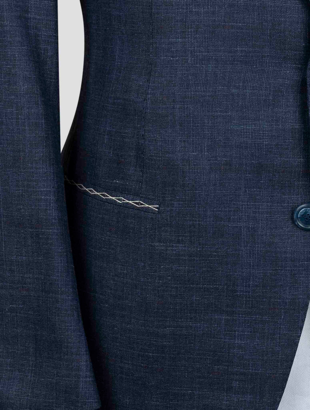 Cesare Attolini  Blue Wool  Silk Linen  Suit 6