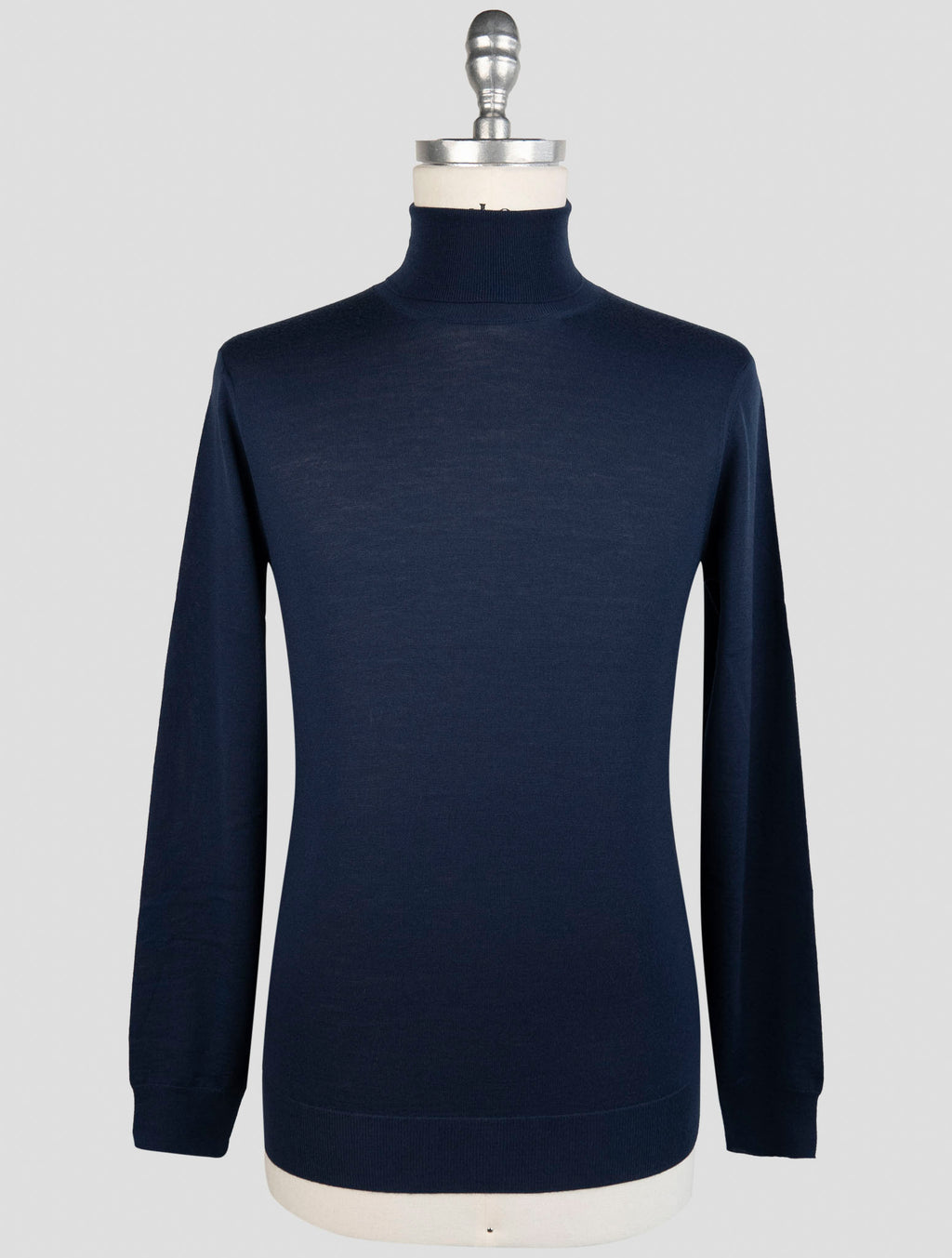 Drumohr Dark Blue Merinos Wool Sweater Turtleneck 1