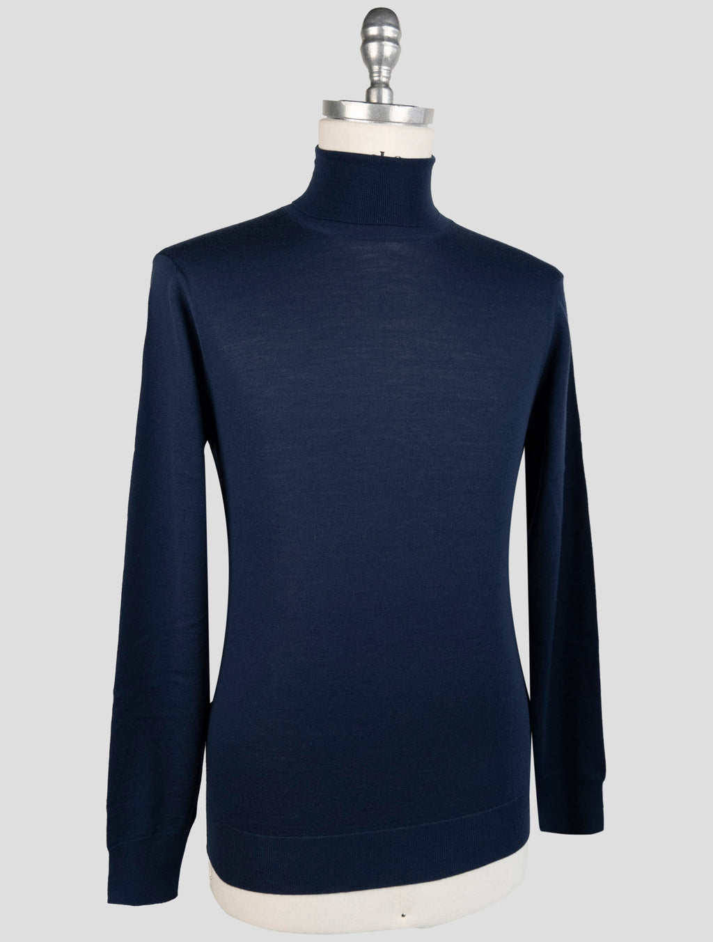 Drumohr Dark Blue Merinos Wool Sweater Turtleneck 2