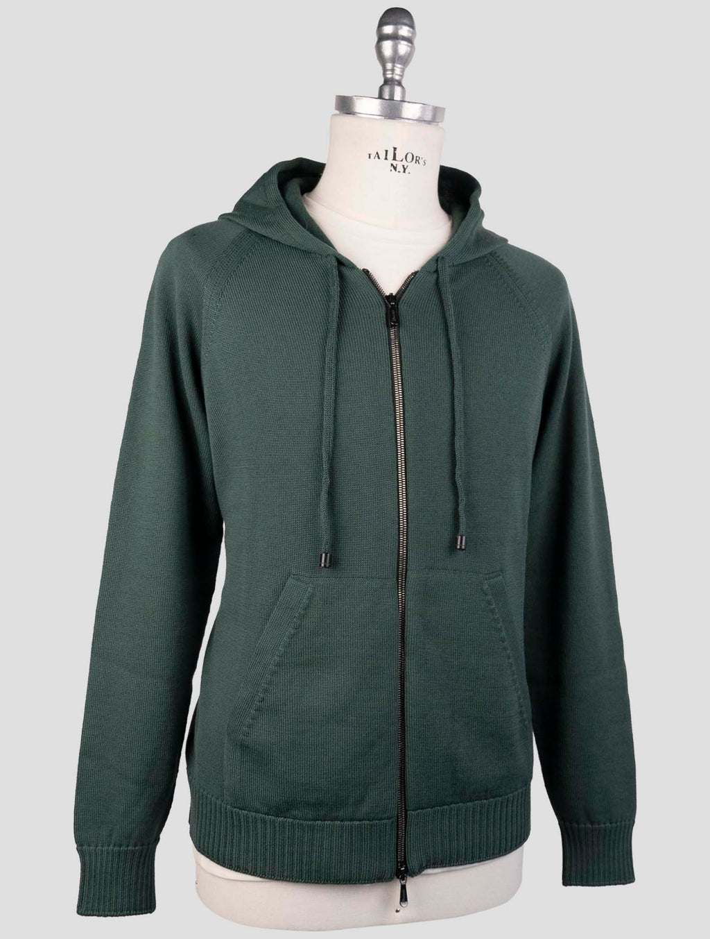 Drumohr Green Lambswool Sweater Full Zip 2