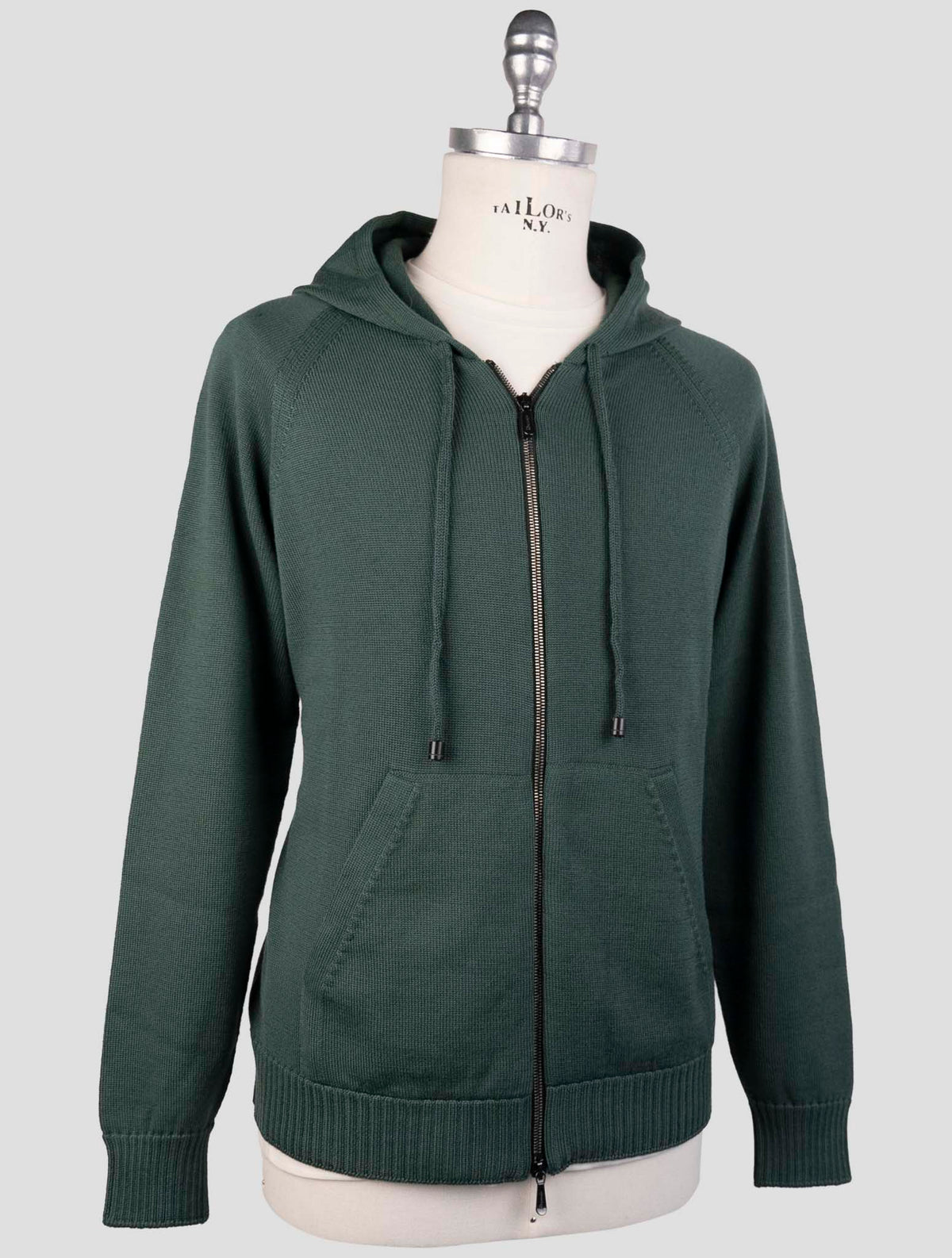 Drumohr Green Lambswool Sweater Full Zip 2
