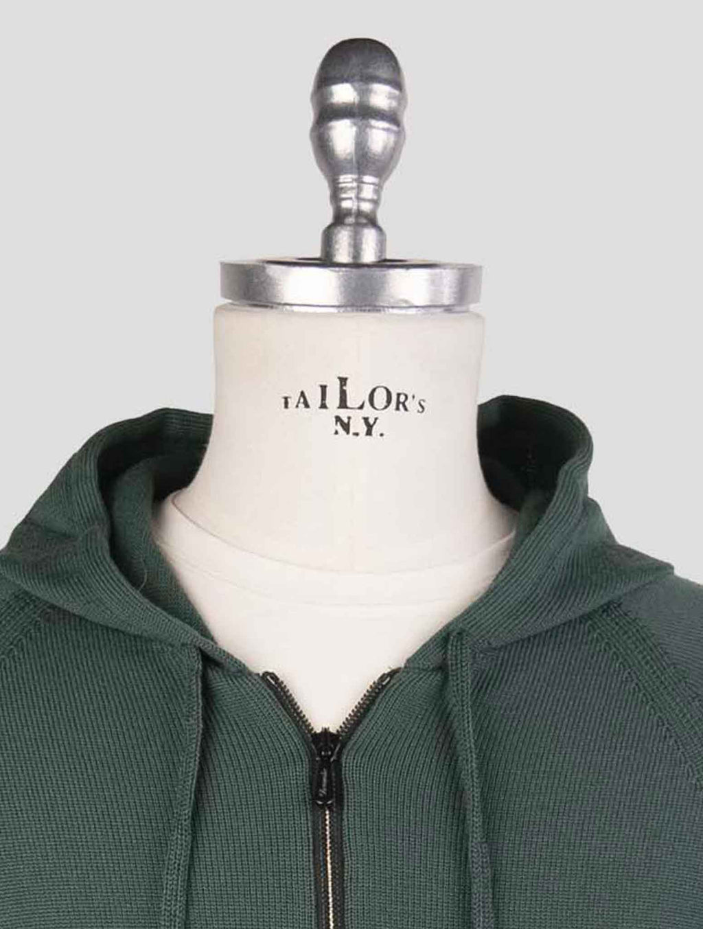 Drumohr Green Lambswool Sweater Full Zip 4