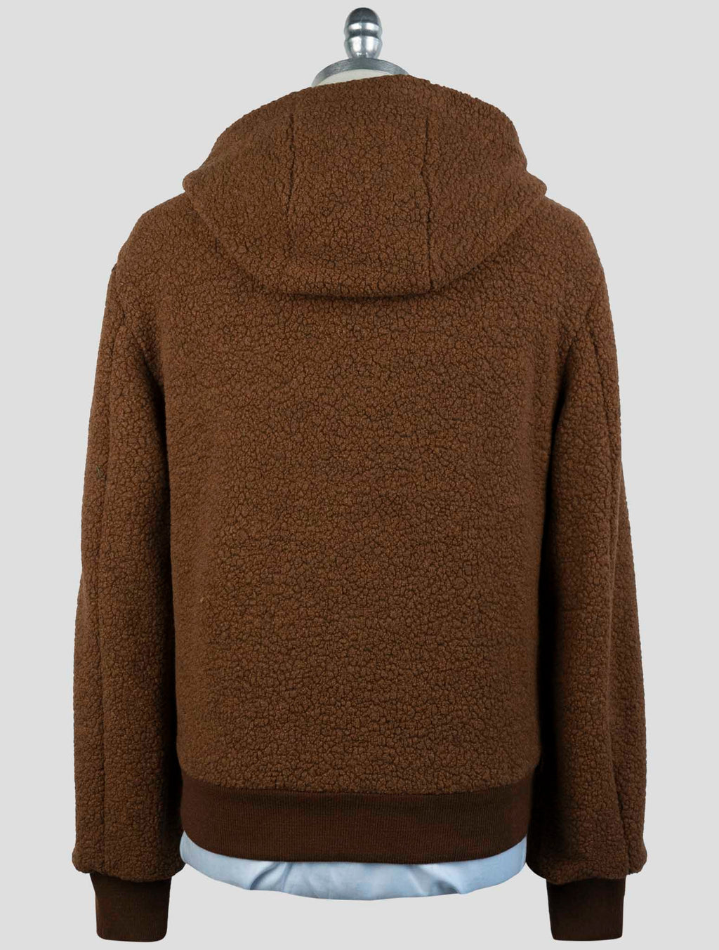 Drumohr Brown Wool Pa Pl Pu Coat 3