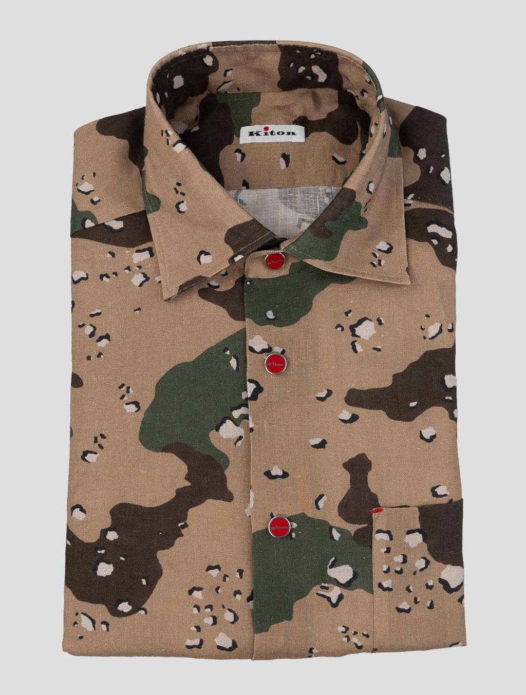 Kiton Multicolor Linen Shirt 1