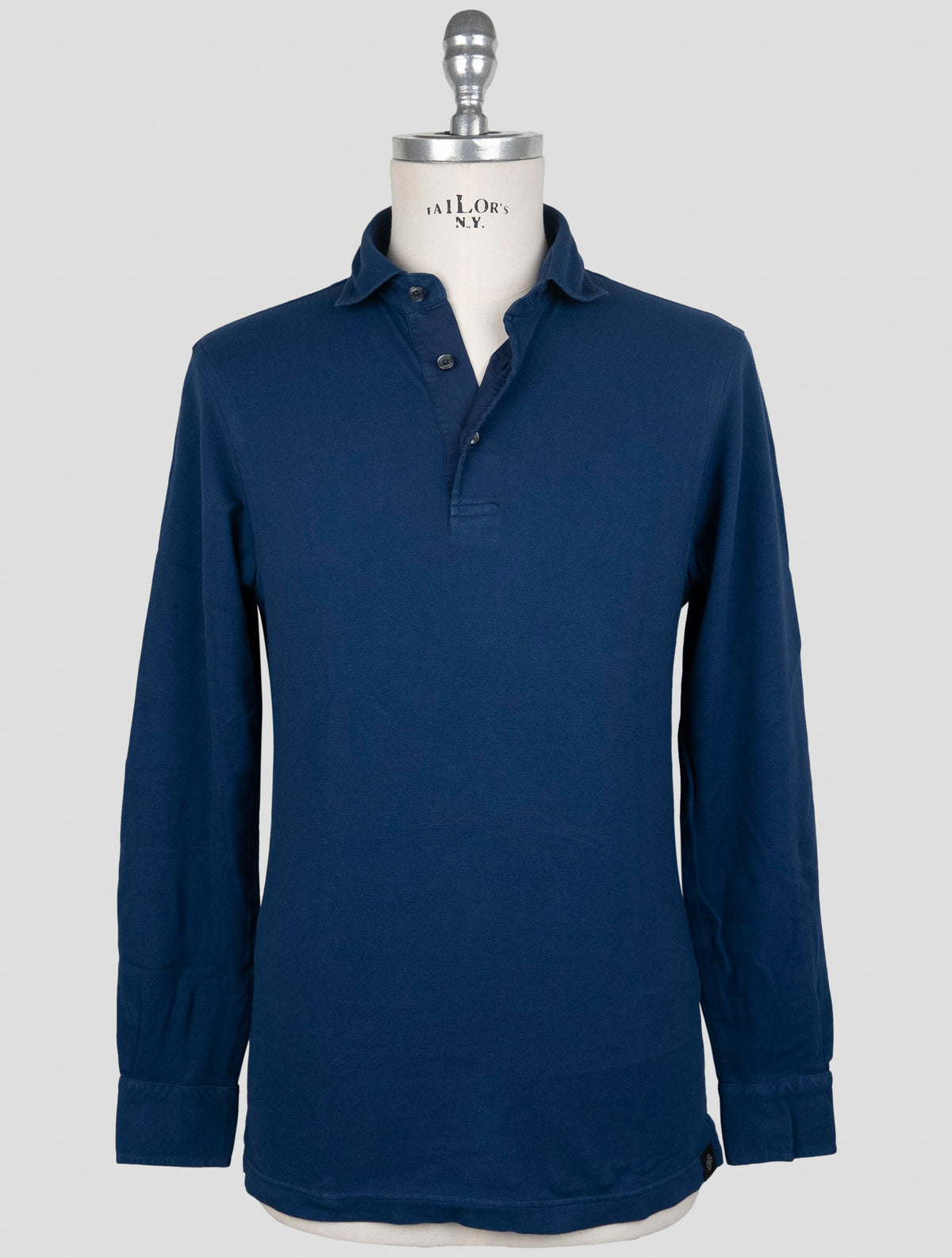 Gran Sasso Blue Cotton Sweater Polo 1